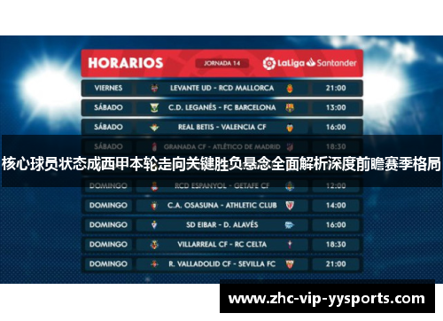 核心球员状态成西甲本轮走向关键胜负悬念全面解析深度前瞻赛季格局